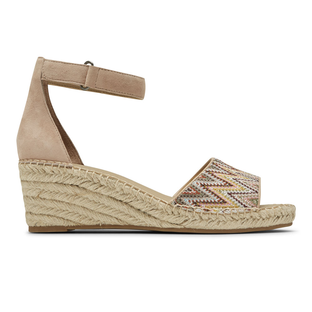 Sandalias Rockport Mujer Mexico - Marah Woven Ankle Strap Kaki - YKPFZ2810